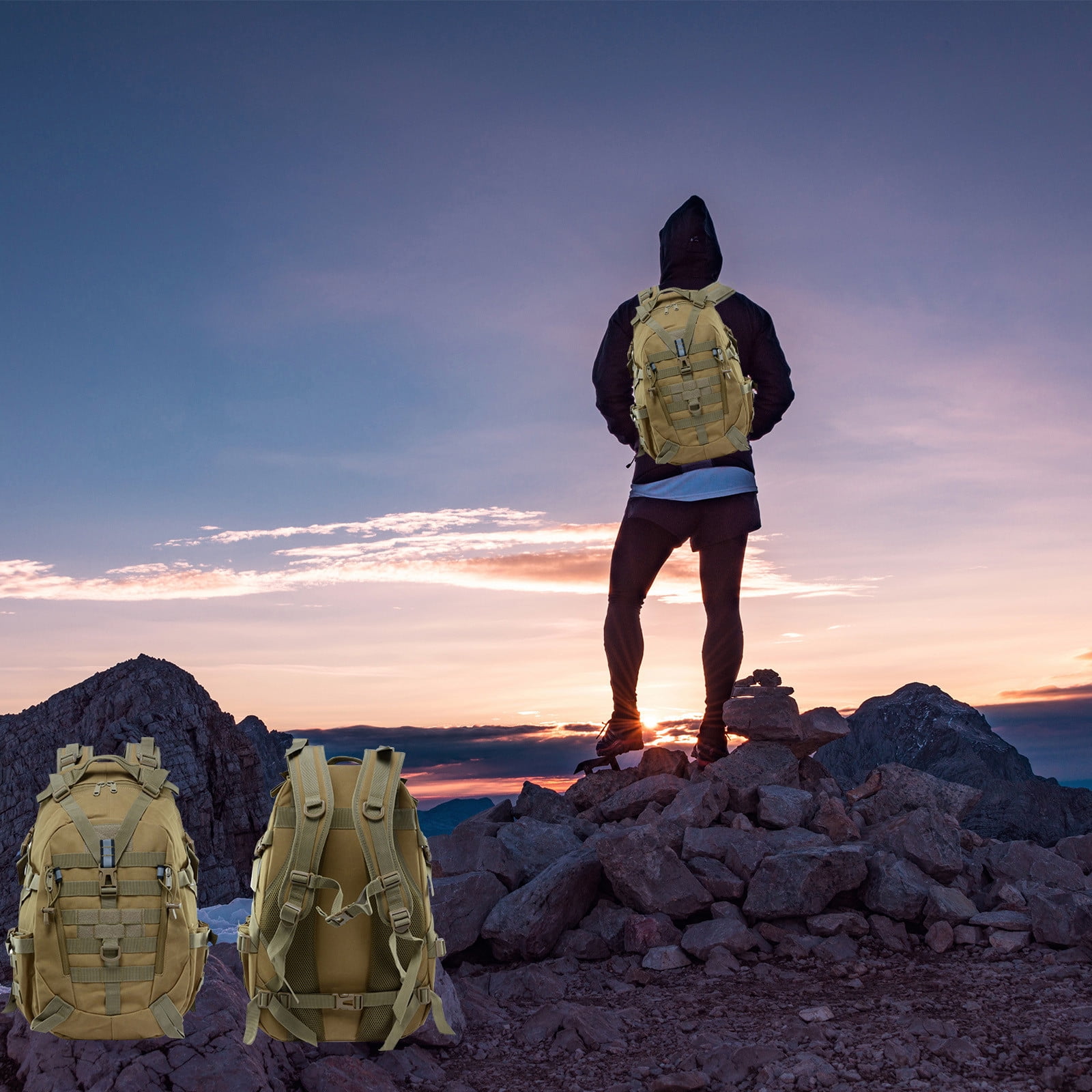 Foto 3 pulgar | Mochila Camuflaje Multi de Alta Capacidad Impermeable Amarilla - Venta Internacional