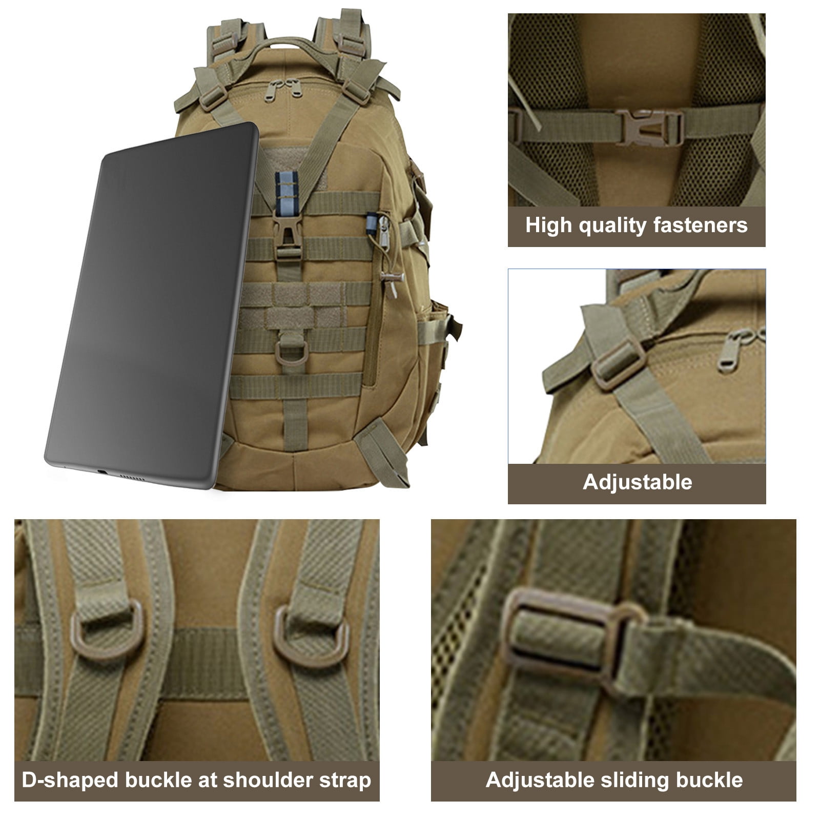 Foto 6 pulgar | Mochila Camuflaje Multi de Alta Capacidad Impermeable Amarilla - Venta Internacional