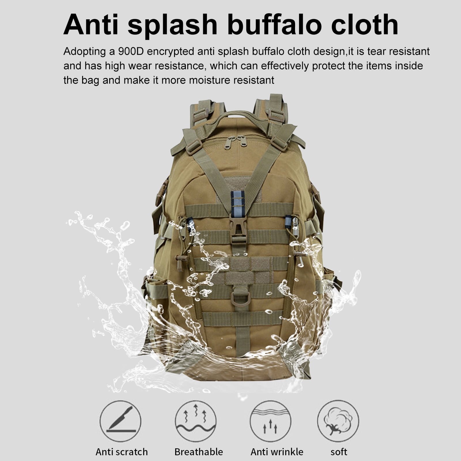 Foto 8 pulgar | Mochila Camuflaje Multi de Alta Capacidad Impermeable Amarilla - Venta Internacional