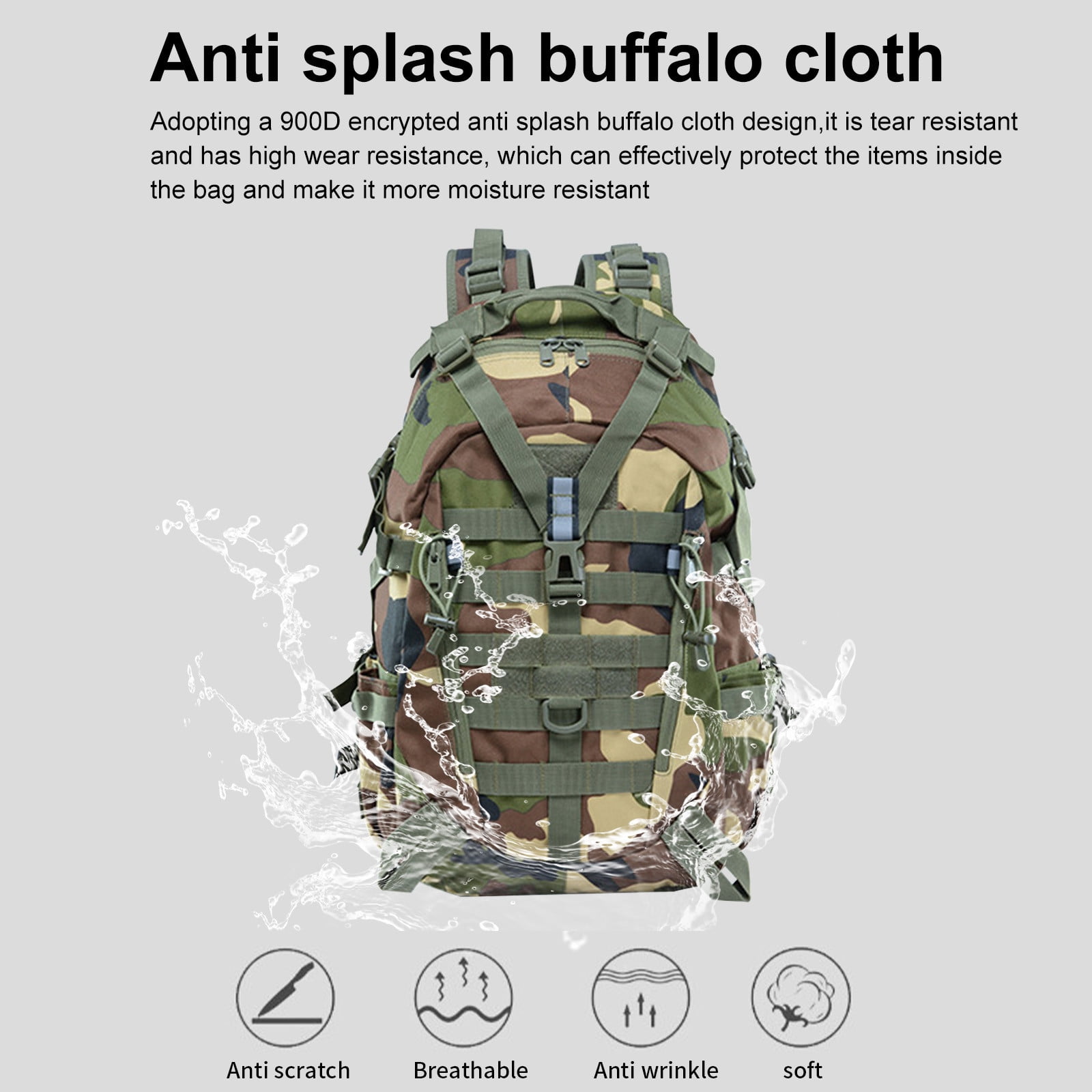 Foto 5 pulgar | Mochila de Camuflaje Impermeable  - Venta Internacional