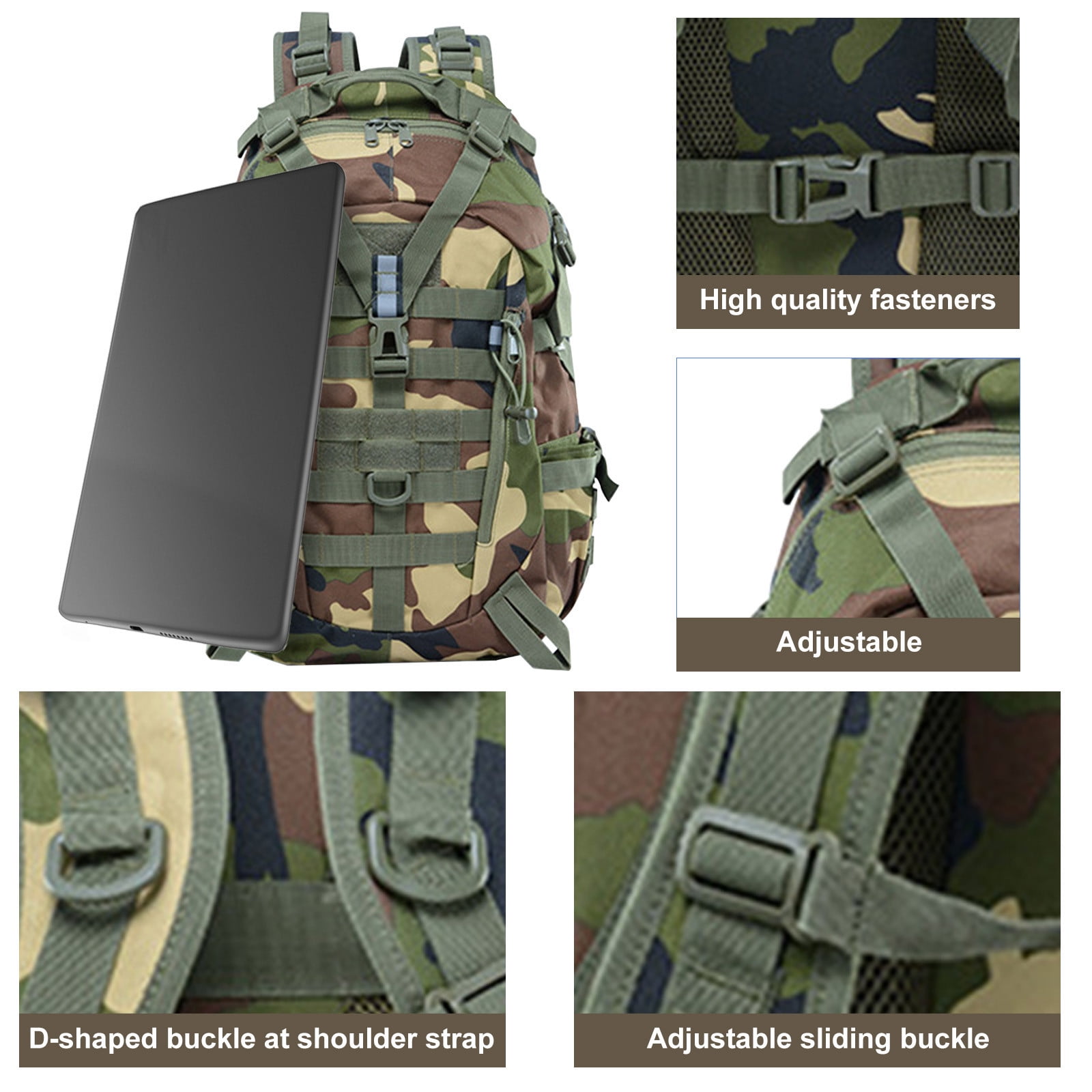 Foto 7 pulgar | Mochila de Camuflaje Impermeable  - Venta Internacional