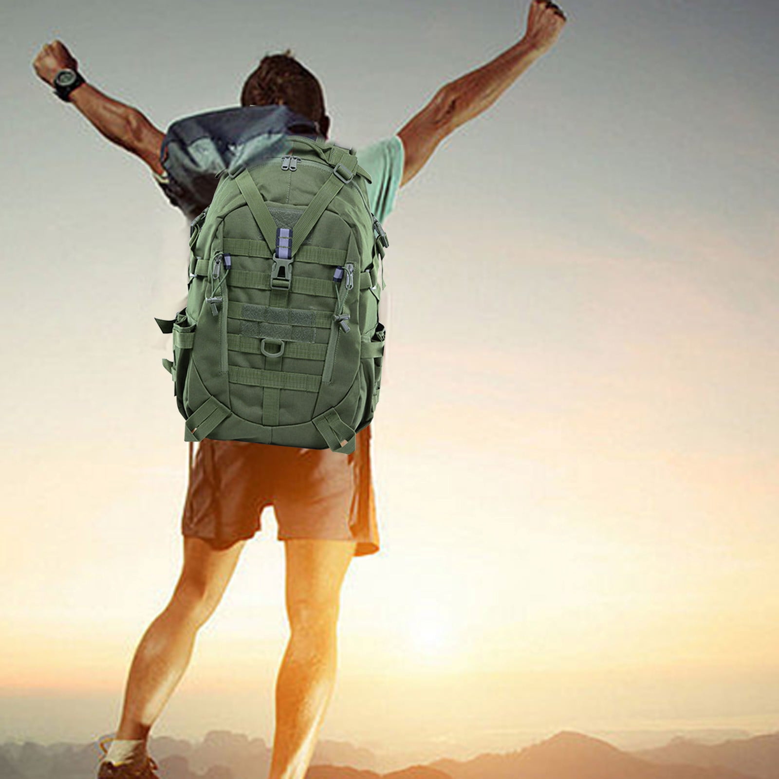 Foto 3 pulgar | Mochila Camuflaje Multi de Alta Capacidad Impermeable Verde - Venta Internacional
