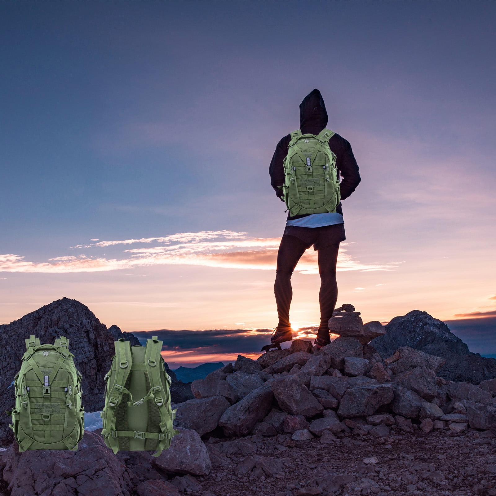 Foto 8 pulgar | Mochila Camuflaje Multi de Alta Capacidad Impermeable Verde - Venta Internacional