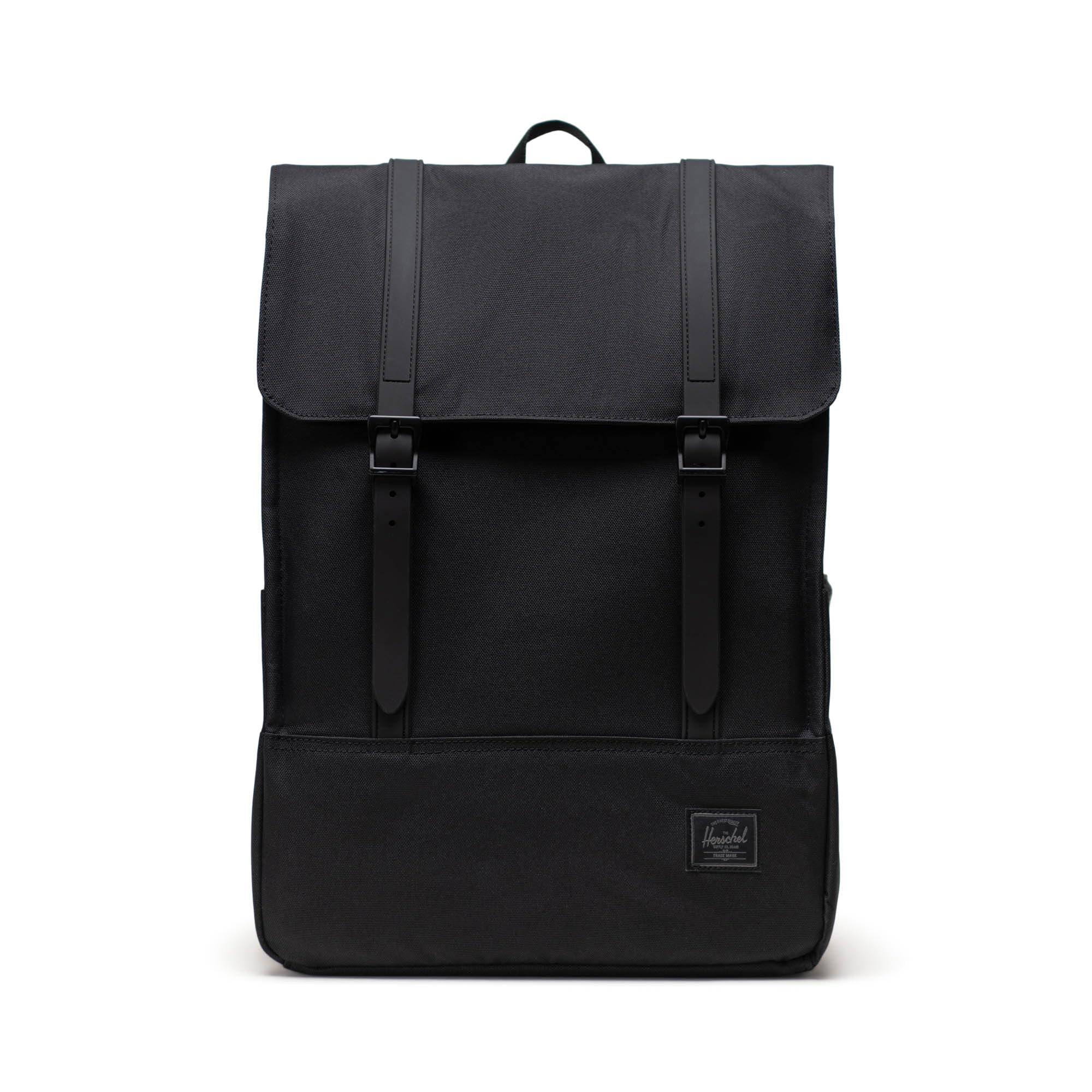 Mochila Herschel Survey Black Tonal para Trabajo Y Viajes - Venta Internacional