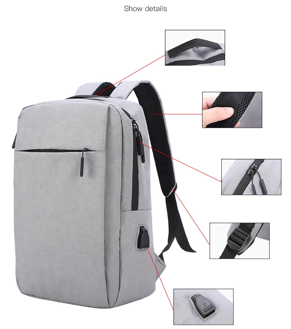 Foto 5 pulgar | Mochila Kivdit Boys Para Portátil De Gran Capacidad De 15,6 Pulgadas, Color Gris - Venta Internacional.