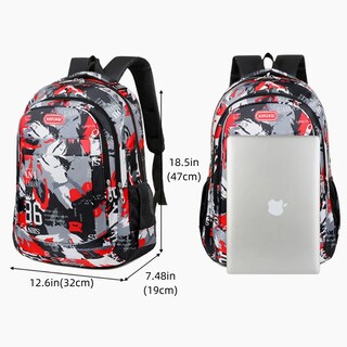 Foto 3 | Mochila Ligera Impermeable De 25 Litros Roja Para Niños De 8 A 14 Años - Venta Internacional.