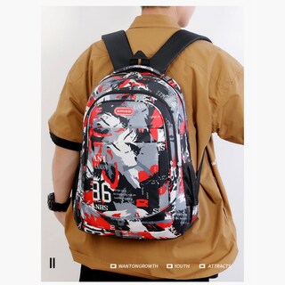 Foto 7 | Mochila Ligera Impermeable De 25 Litros Roja Para Niños De 8 A 14 Años - Venta Internacional.