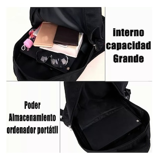 Foto 2 | Mochila de Hombro Mm-03 Ligera Simple Negro