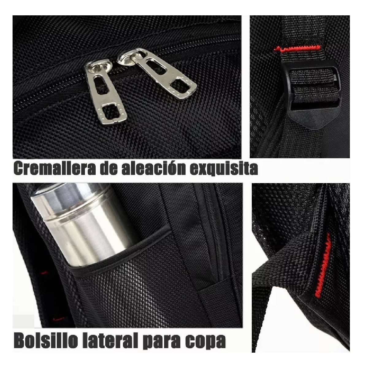 Foto 5 pulgar | Mochila de Hombro Mm-03 Ligera Simple Negro