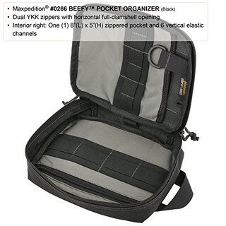 Foto 5 | Organizador De Bolsillo Maxpedition Beefy 2014 Negro - Venta Internacional.