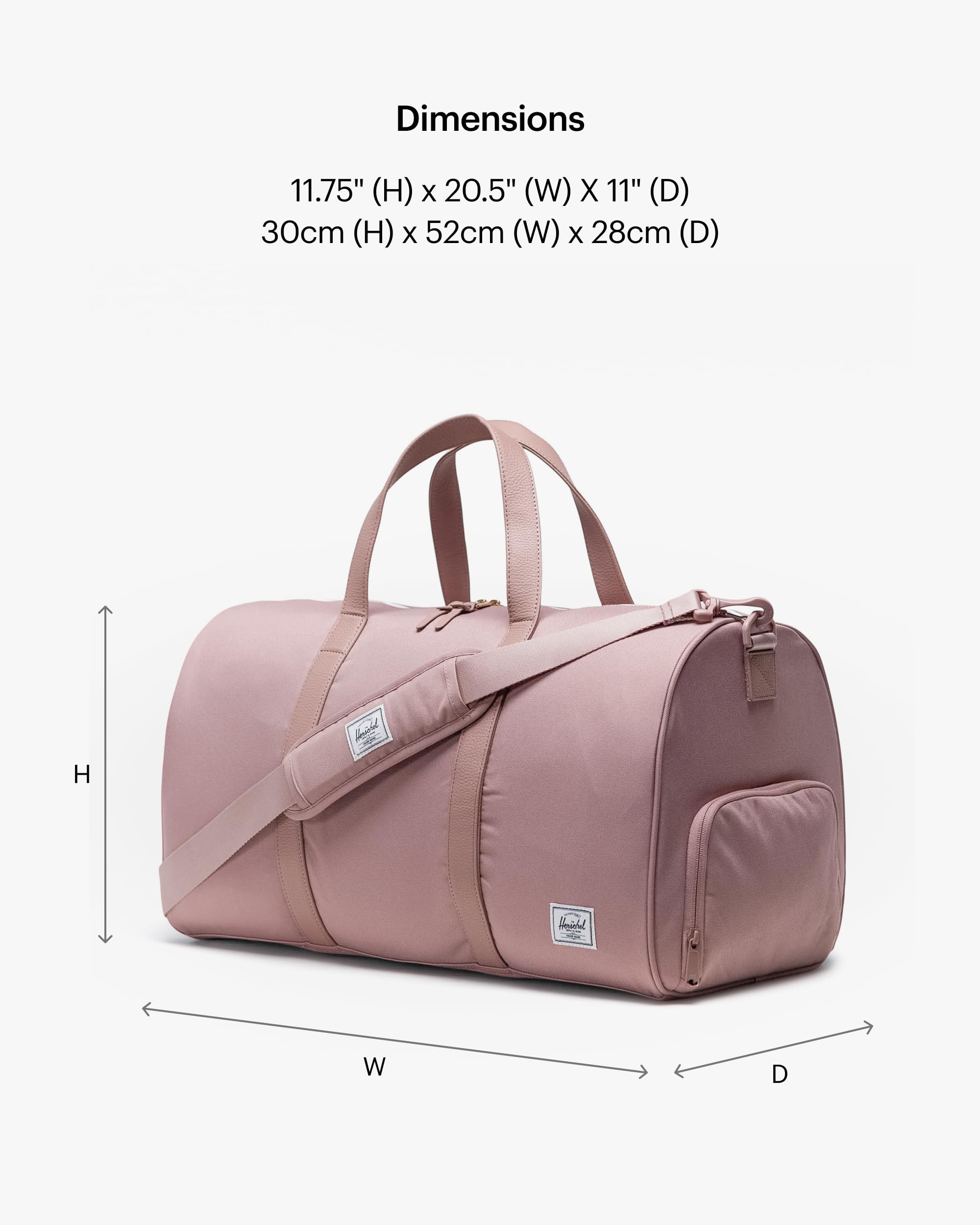 Foto 2 | Bolsa De Lona Herschel Supply Co. Novela De Herschel Ash Rose - Venta Internacional.