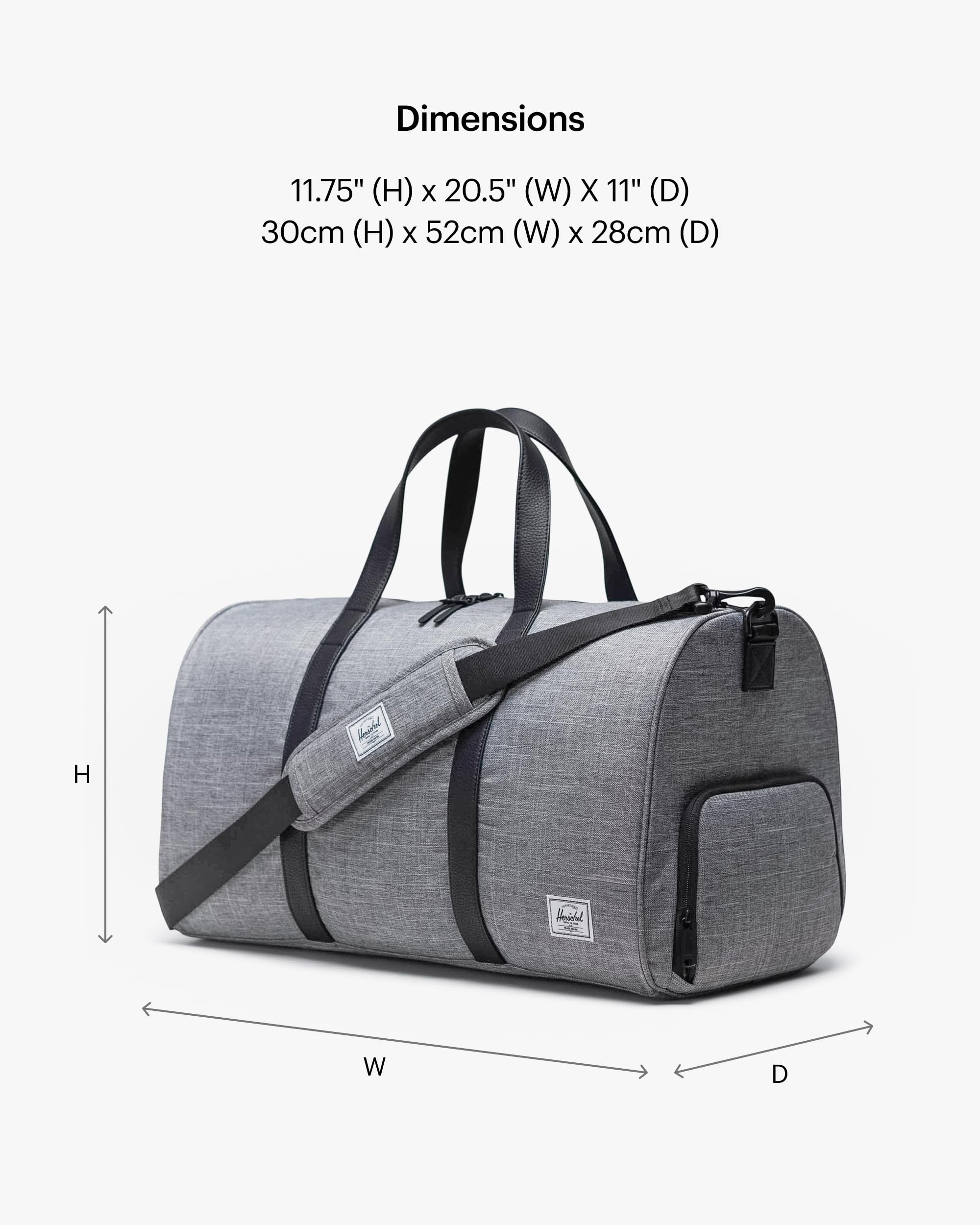 Foto 2 | Bolsa De Lona Herschel Supply Co. Herschel Novel Raven Crosshatch - Venta Internacional.