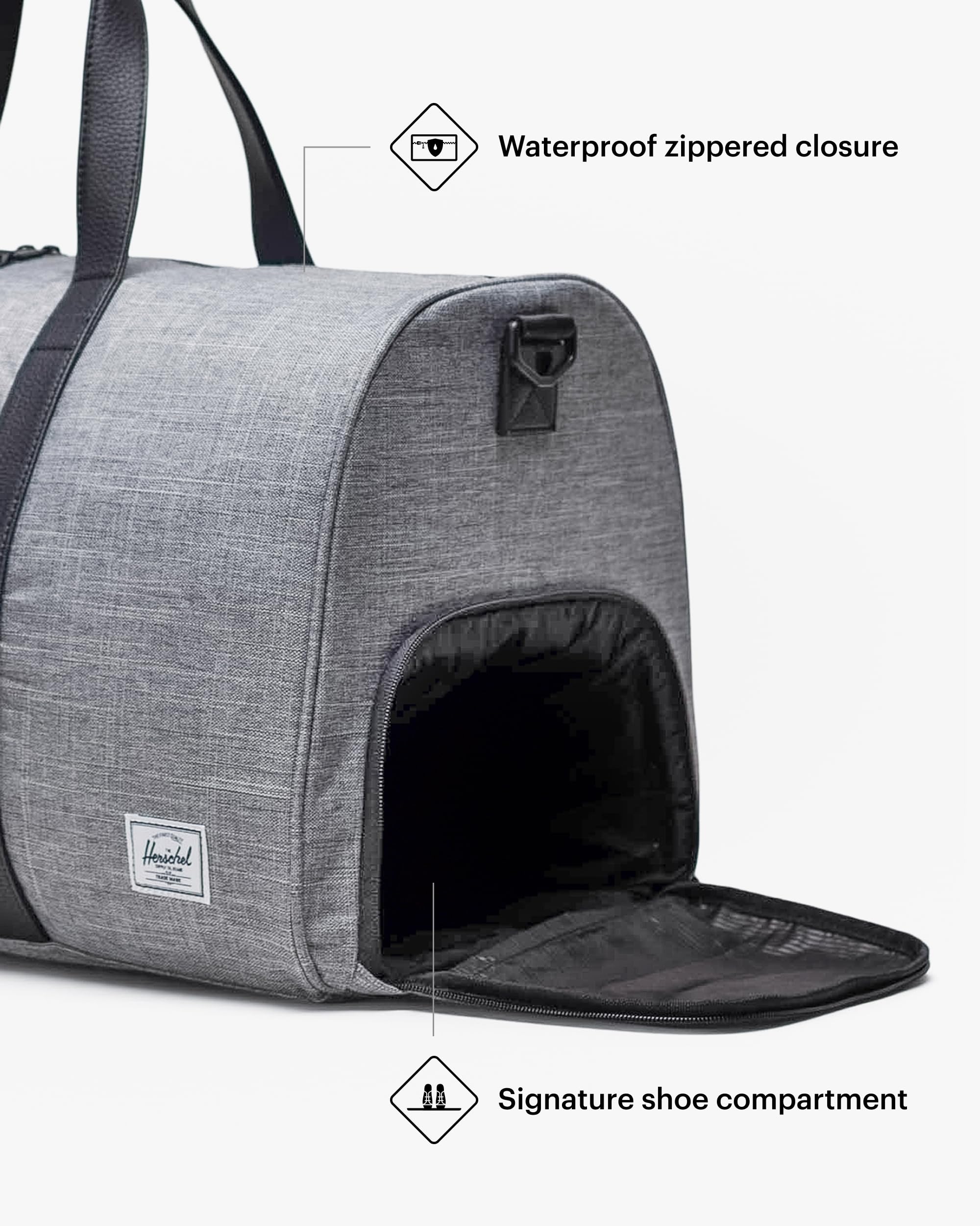 Foto 5 pulgar | Bolsa De Lona Herschel Supply Co. Herschel Novel Raven Crosshatch - Venta Internacional.