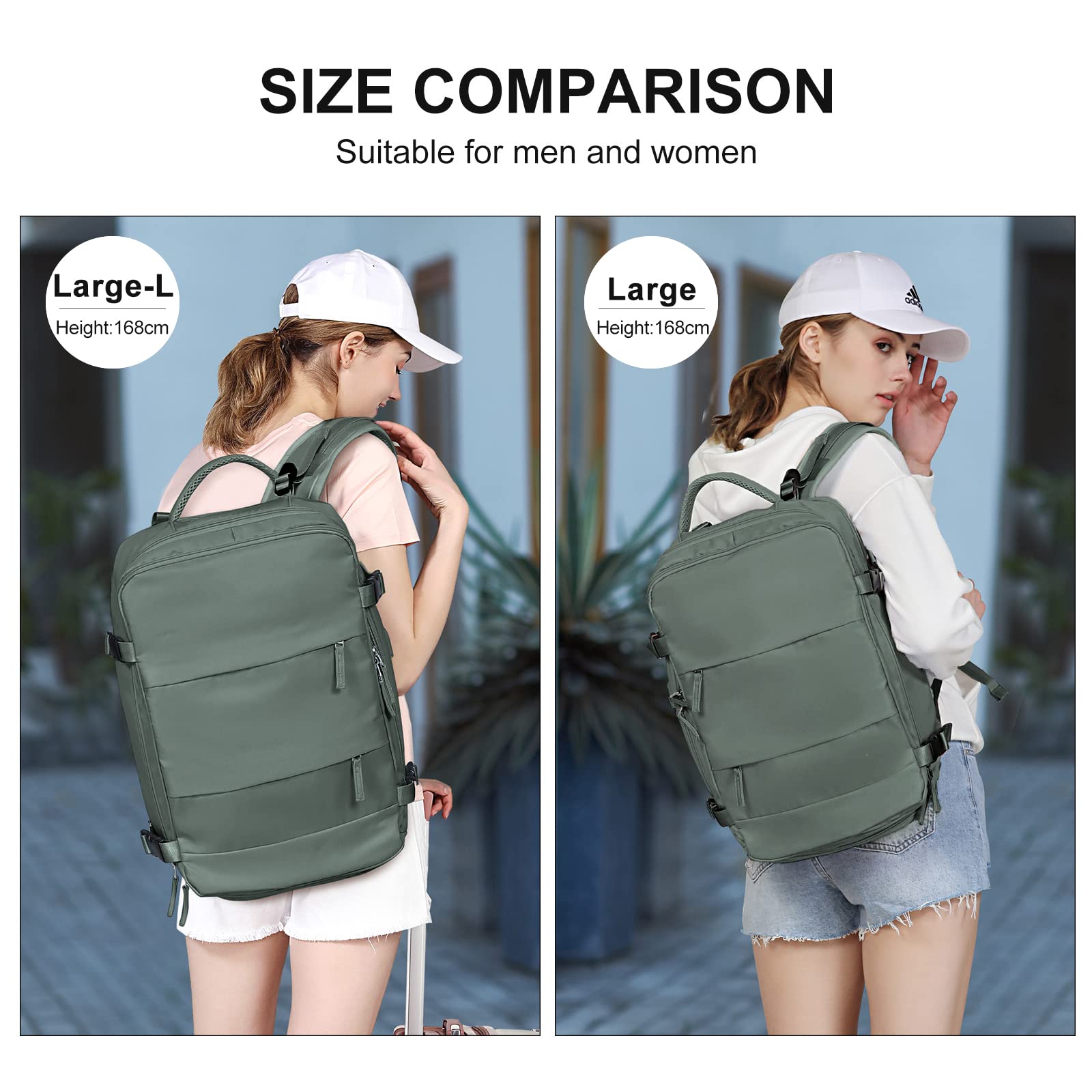 Foto 7 | Mochila De Viaje Coowoz Large-l Para Portátil De 15.6 Pulgadas Para Mujeres Y Hombres - Venta Internacional.