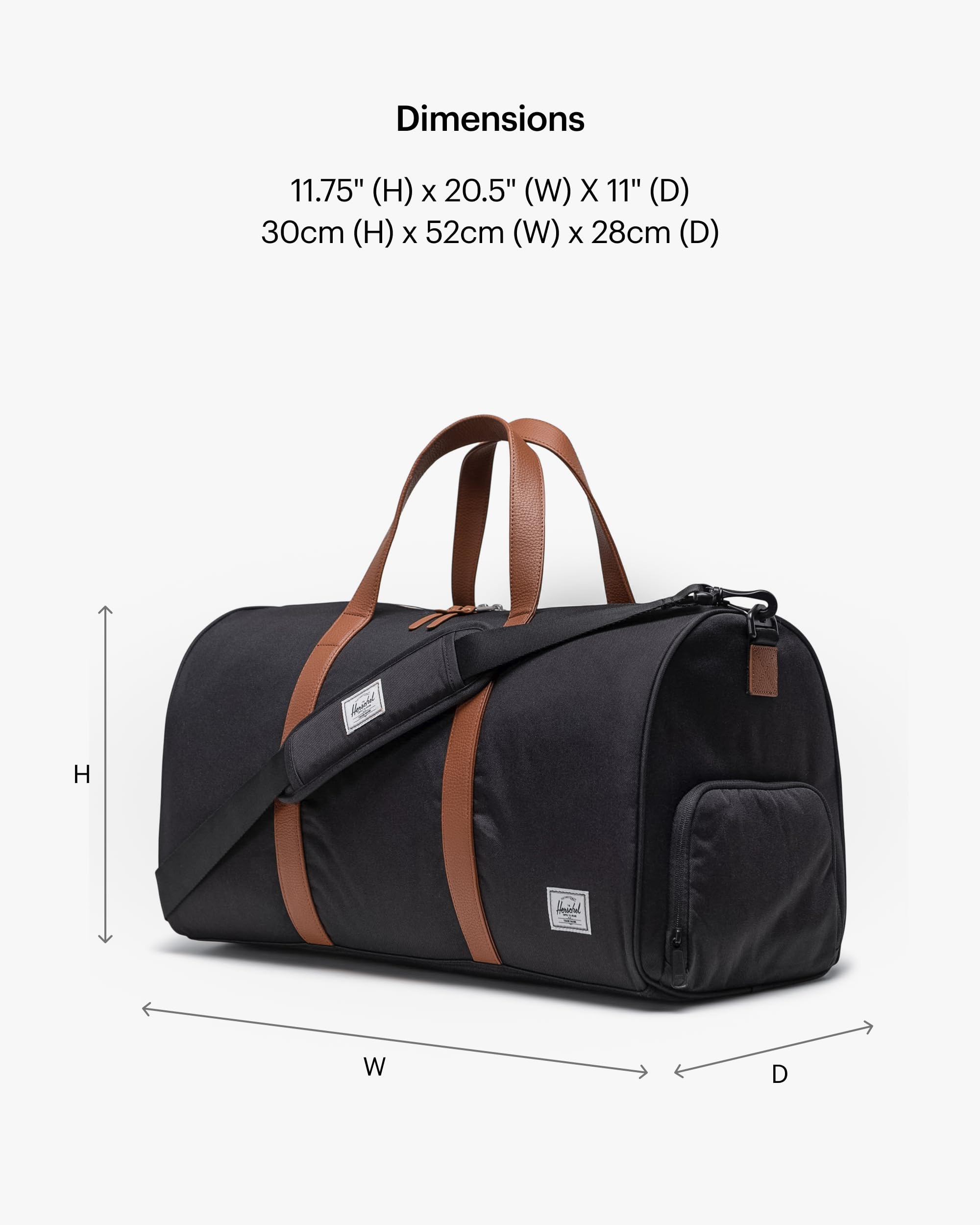 Foto 3 pulgar | Bolsa De Lona Herschel Supply Co. Novela De Herschel, Negra - Venta Internacional.