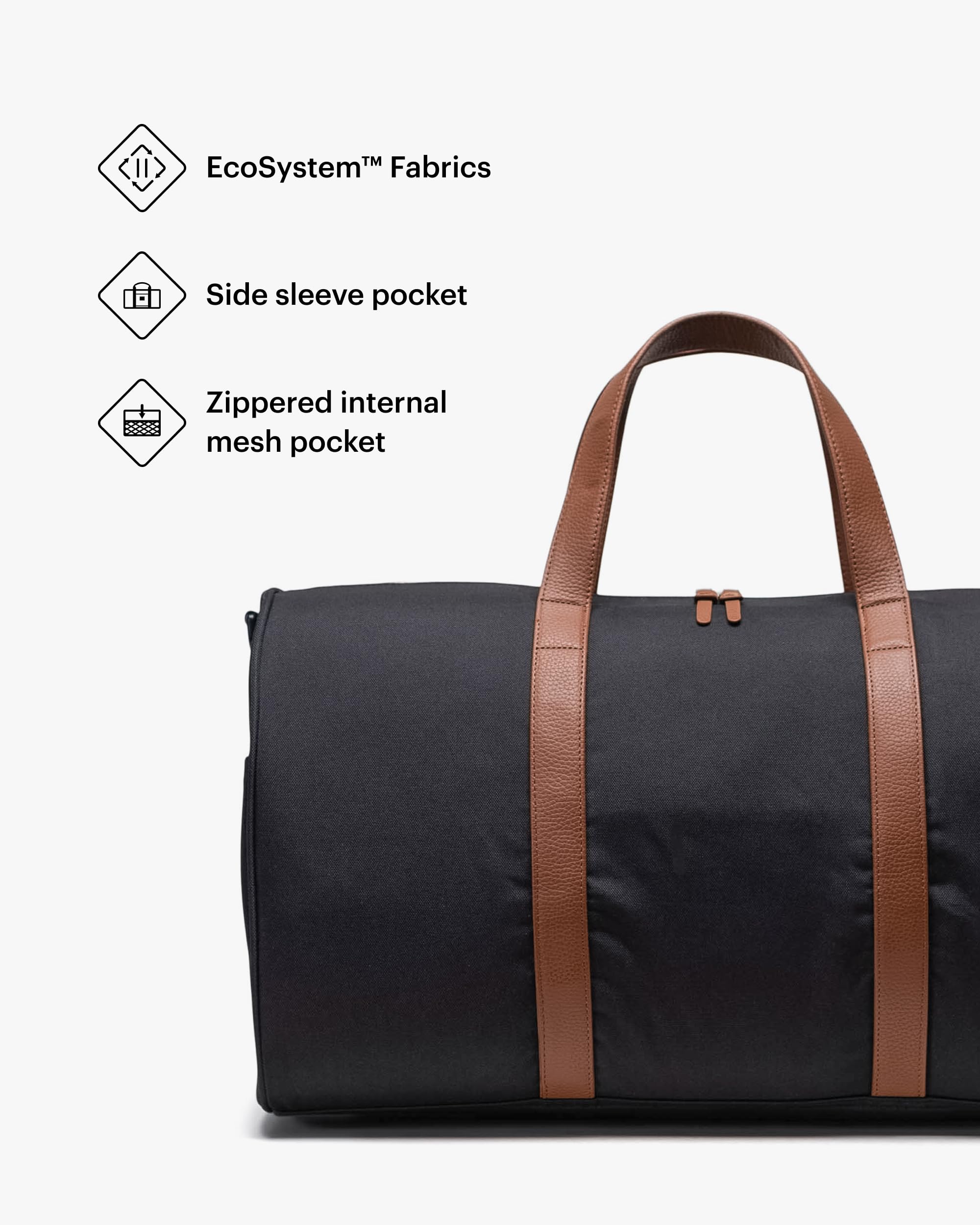 Foto 5 pulgar | Bolsa De Lona Herschel Supply Co. Novela De Herschel, Negra - Venta Internacional.