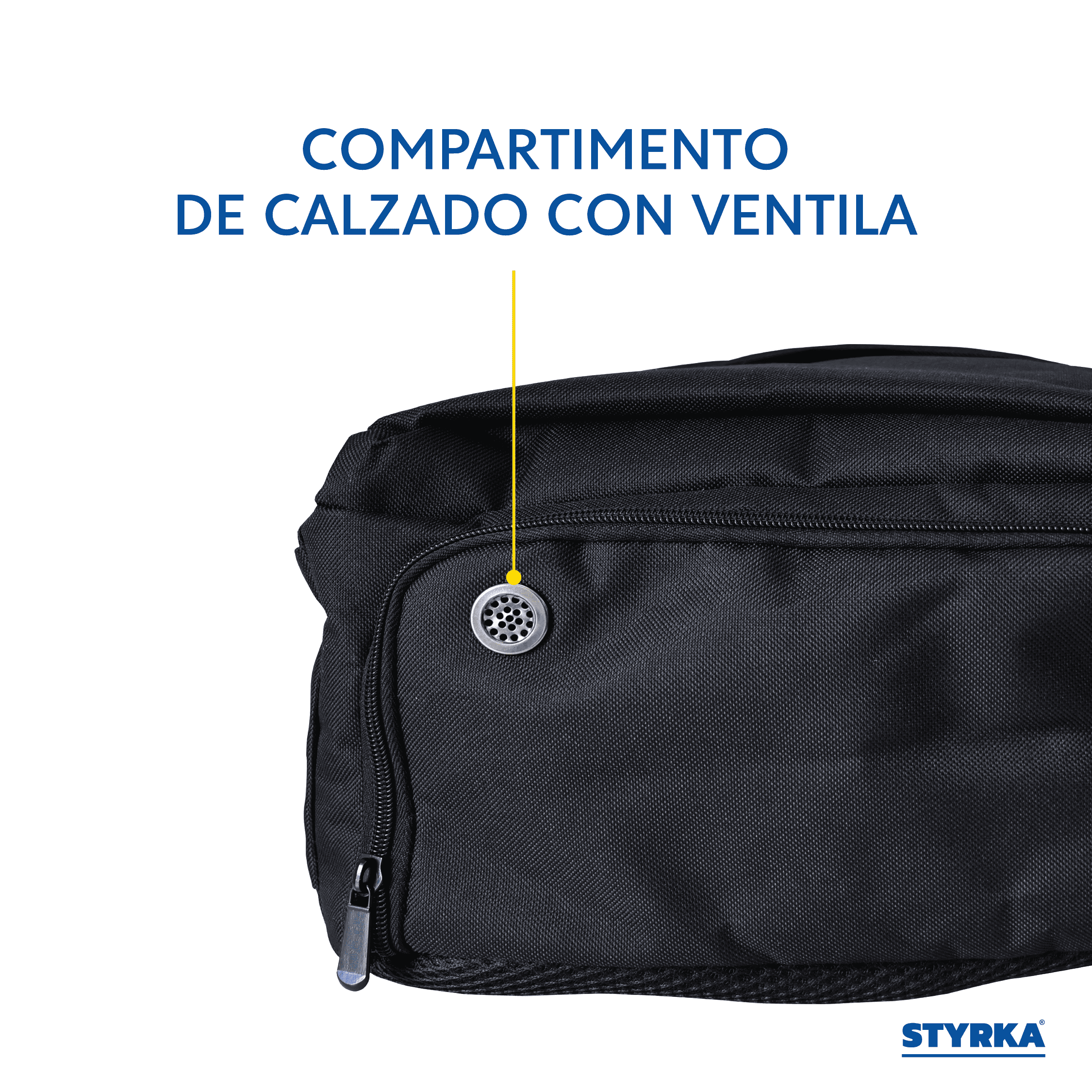 Foto 7 pulgar | Mochila Para Laptop Grande Styrka Color Negro Multicompartimento Puerto Usb