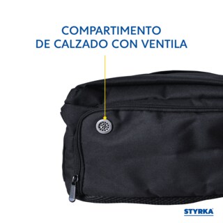 Foto 6 | Mochila Para Laptop Grande Styrka Color Negro Multicompartimento Puerto Usb