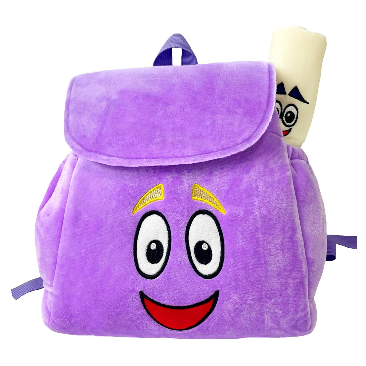 Foto 2 pulgar | Mochila Infantil De Aventuras Con Mapa De Peluche, 24 Cm, Color Morado - Venta Internacional.