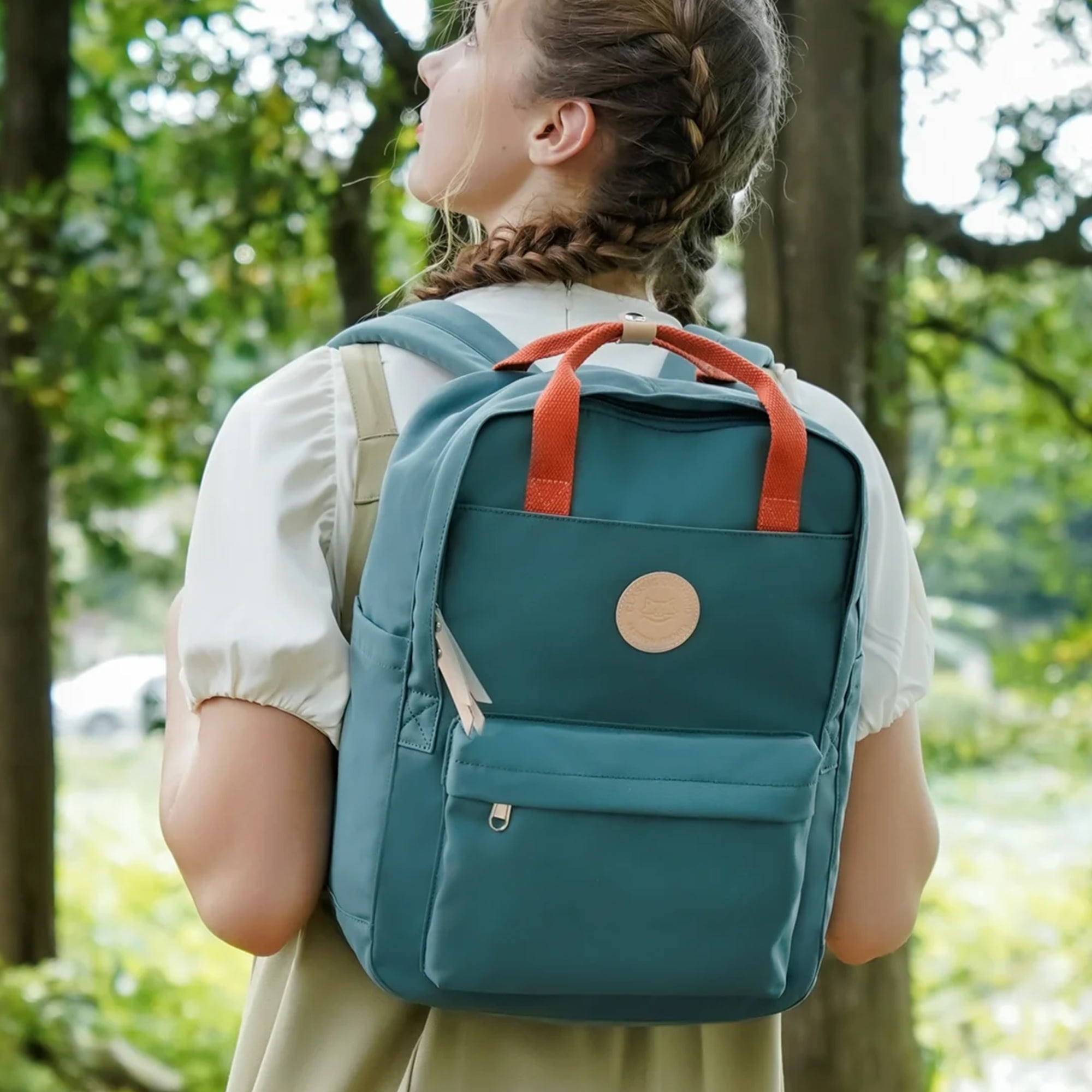 Foto 2 | Mochila Genérica Para Portátil, Verde Oscuro, 15 Pulgadas, Elegante - Venta Internacional.