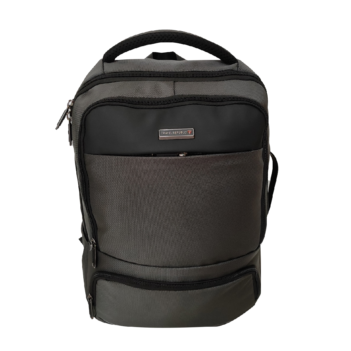 Mochila Porta Laptop  Tr-bplk-01 Gris  Travel Republic Resistente 19 Pulg