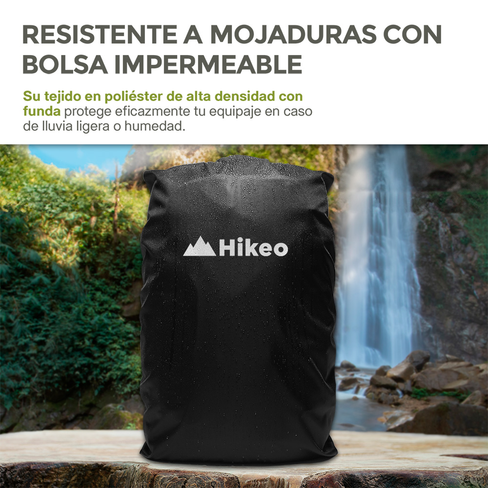 Foto 5 | Mochila De Viaje Expandible Antirrobo Laptop De 18” Impermeable, Hikeo, Color Negro