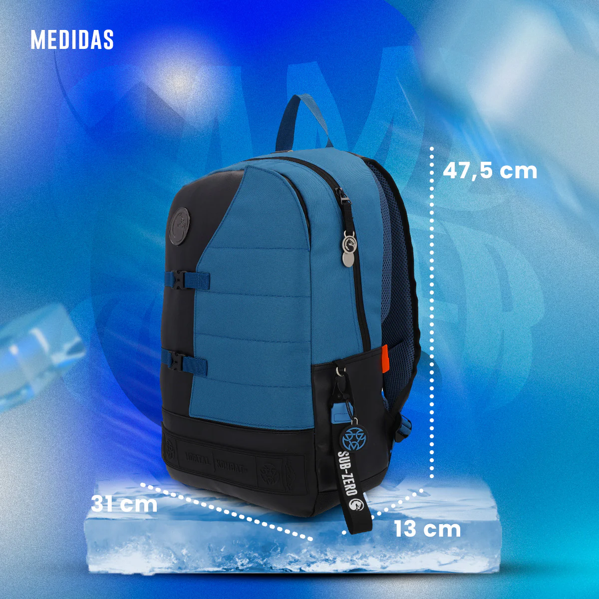 Foto 4 | Mochila Mortal Kombat Sub Zero Azul Backpack Edicion Especial