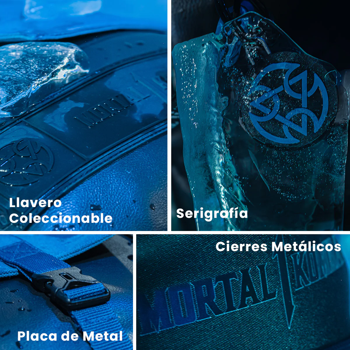 Foto 8 pulgar | Mochila Mortal Kombat Sub Zero Azul Backpack Edicion Especial