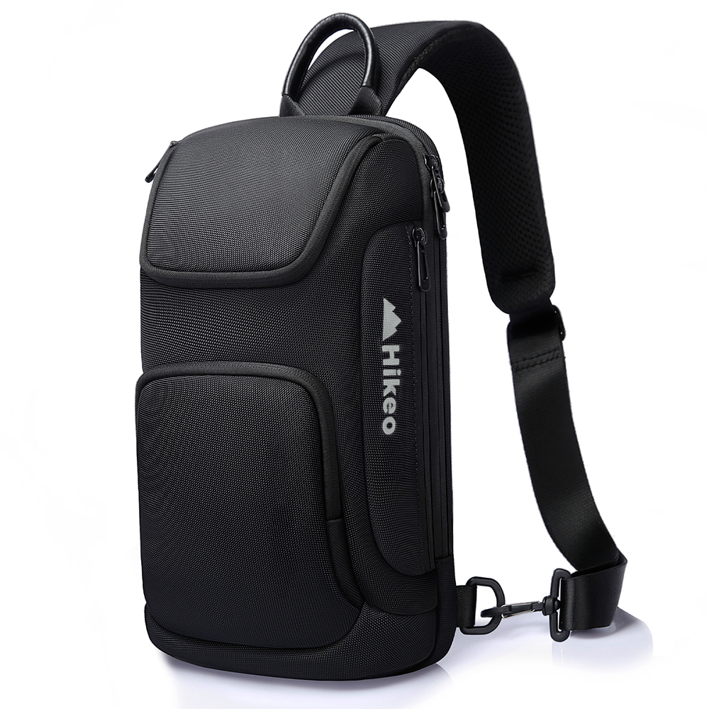 Mochila Crossbody Impermeable Para Tablet De 9.7” Mariconera, Hikeo, Color Negro