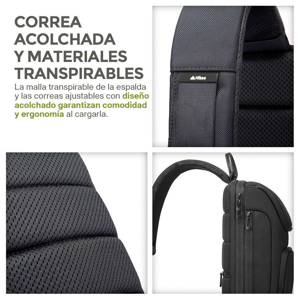 Foto 7 pulgar | Mochila Crossbody Impermeable Para Tablet De 9.7” Mariconera, Hikeo, Color Negro