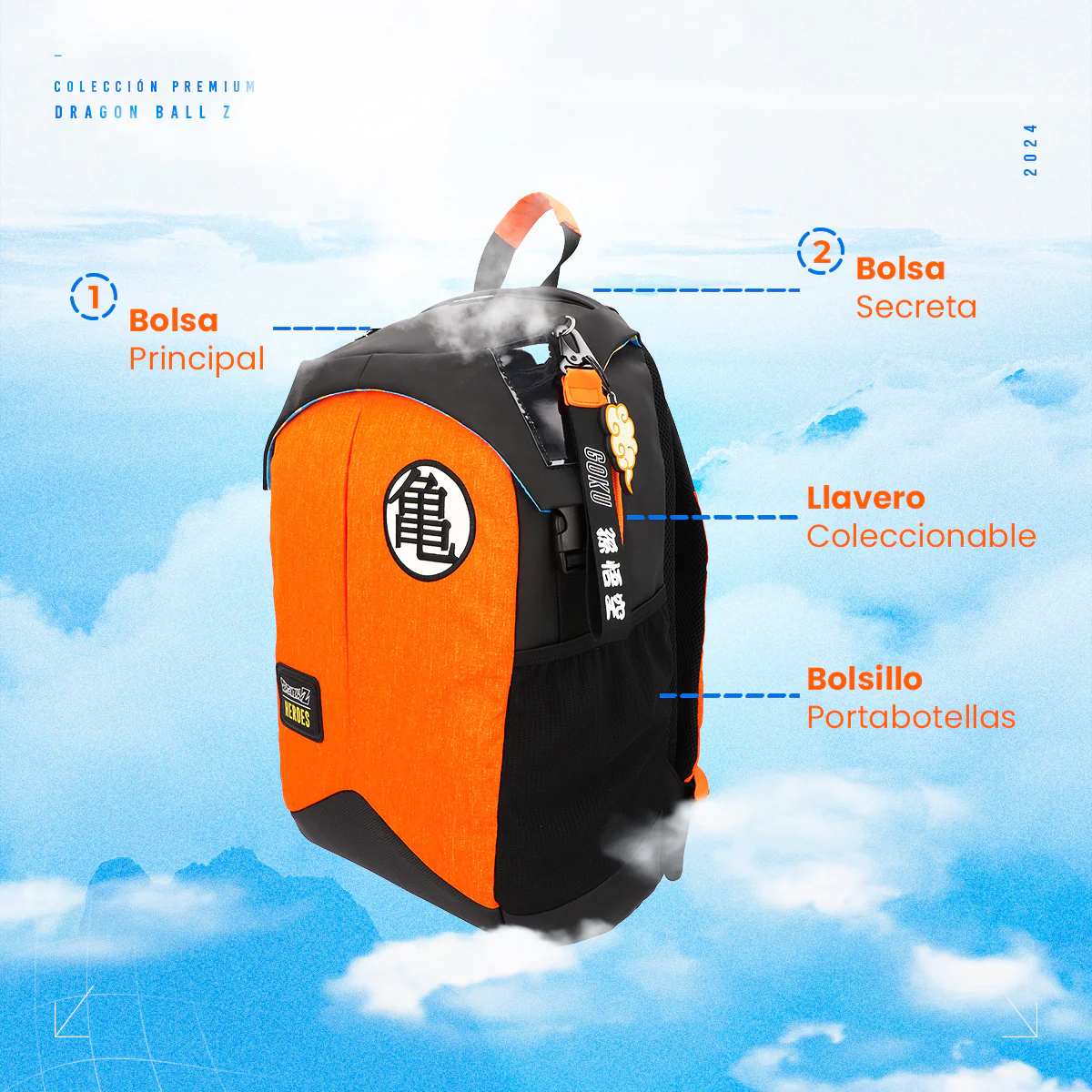 Foto 6 pulgar | Mochila Escolar Dragon Ball Z Goku Kame House Naranja Edición Especial