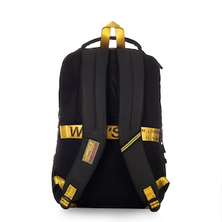 Foto 3 | Mochila Ejecutiva Negra 0533 Detalles Amarillos Wilys Diseño De La Tela Liso