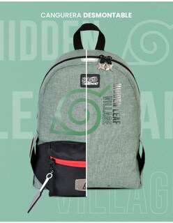 Foto 6 | Mini Mochila Aldea De La Hoja Con Cangurera Desmontable Naruto Edicion Limitada
