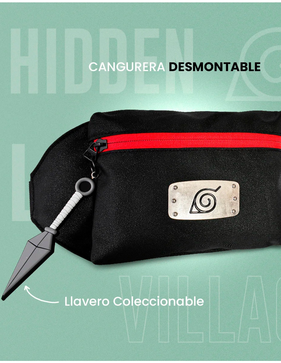 Foto 7 | Mini Mochila Aldea De La Hoja Con Cangurera Desmontable Naruto Edicion Limitada