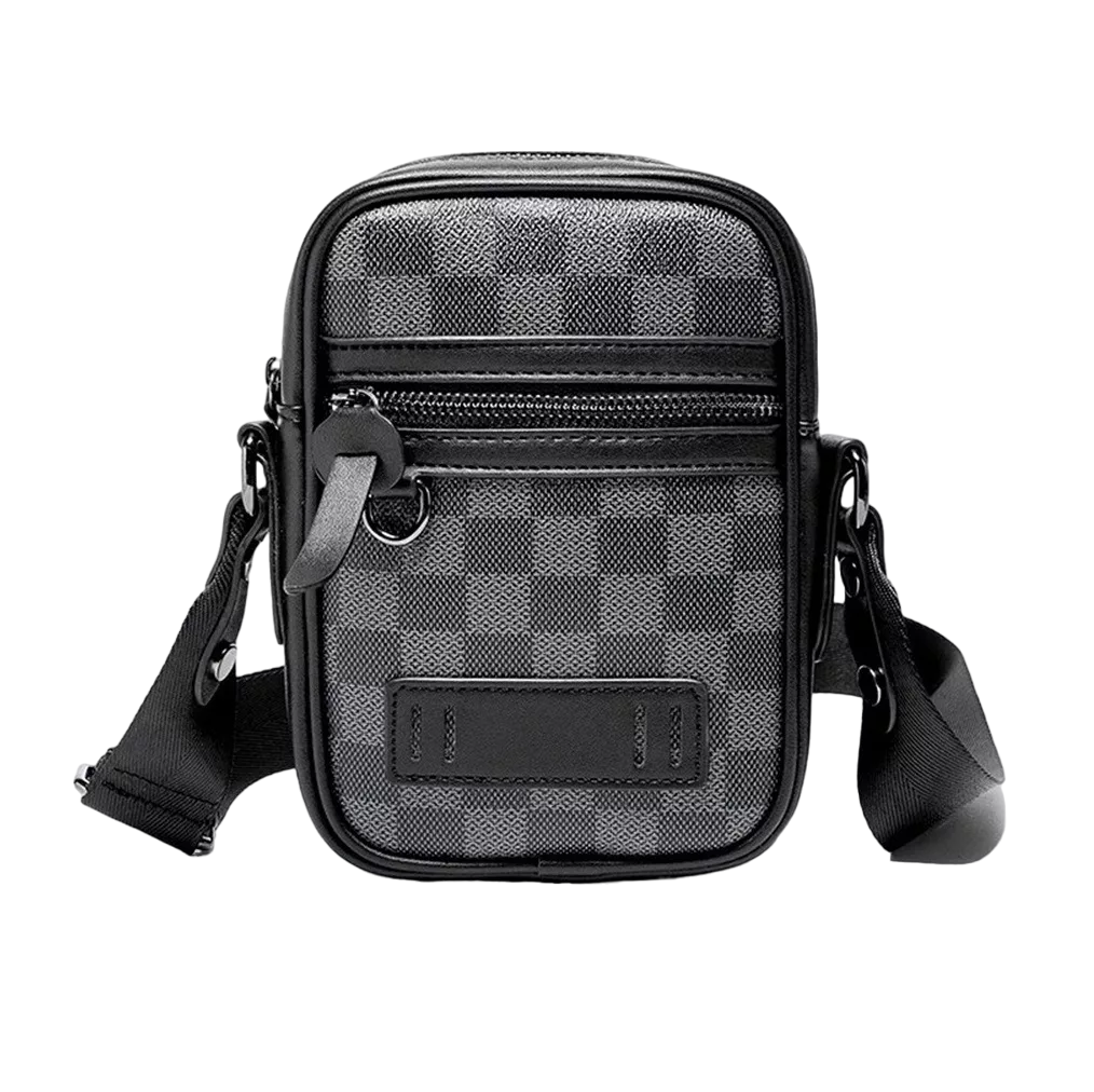 Foto 2 pulgar | Bolso de Hombro Crossbody en Cuero Sintético Negro  para Hombre