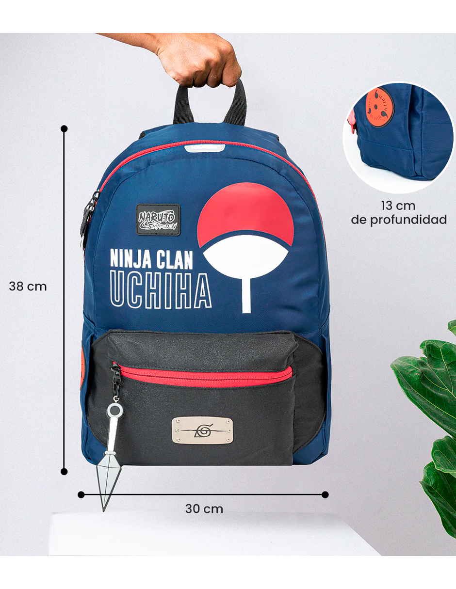 Foto 9 pulgar | Mini Mochila Sasuke Con Cangurera Desmontable Naruto Edicion Limitada