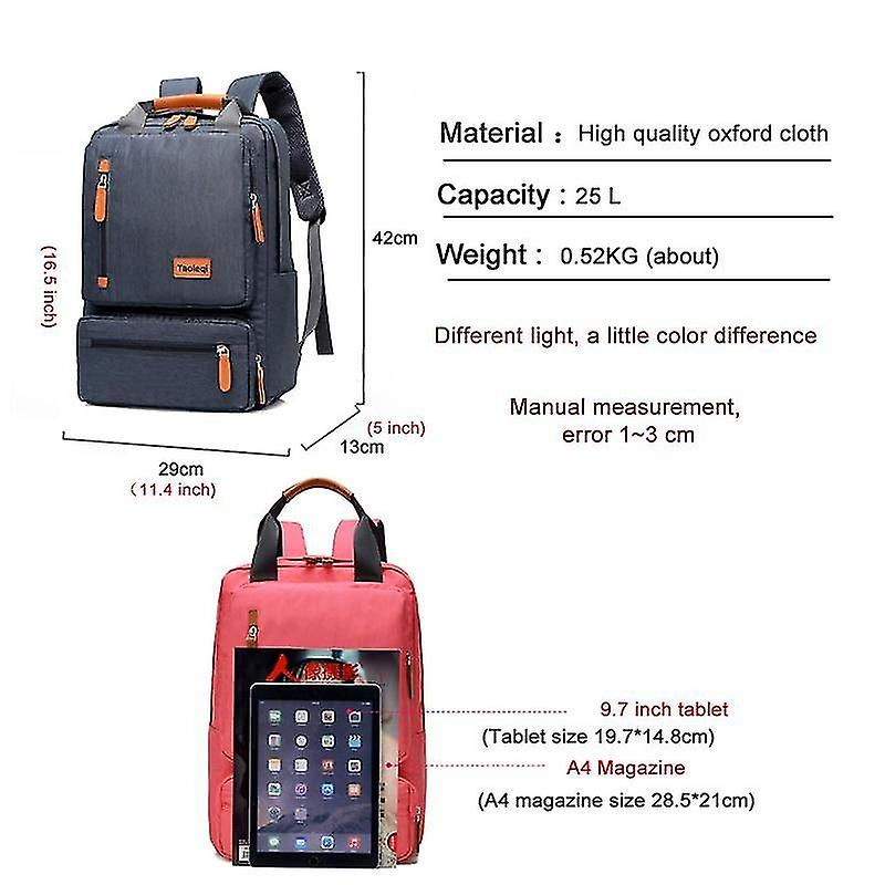 Foto 4 | Mochila Huoguo Oxford De Tela Antirrobo, Casual, De Negocios, Azul - Venta Internacional.