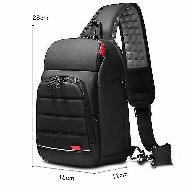 Foto 3 pulgar | Mochila Huoguo, Bolsa De Negocios Para Hombre, Bolsa De Pecho Trend, Negra - Venta Internacional.