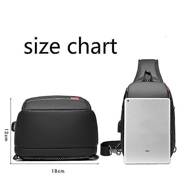 Foto 4 pulgar | Mochila Huoguo, Bolsa De Negocios Para Hombre, Bolsa De Pecho Trend, Negra - Venta Internacional.
