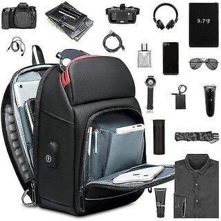 Foto 4 | Mochila Huoguo, Bolsa De Negocios Para Hombre, Bolsa De Pecho Trend, Negra - Venta Internacional.