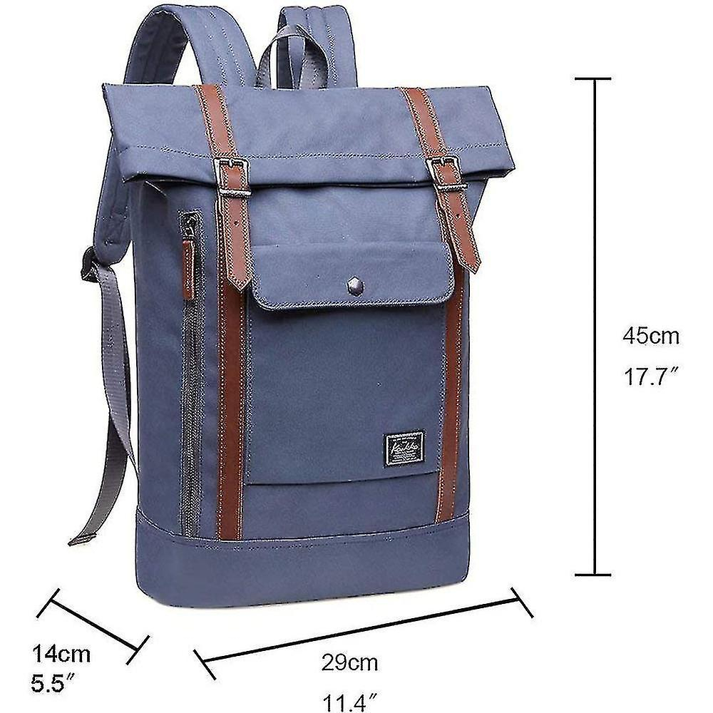 Foto 6 pulgar | Mochila Huoguo Para Ordenador Portátil De 12 Pulgadas Con Cremallera Lateral Para Hombre, Color Azul - Venta Interna