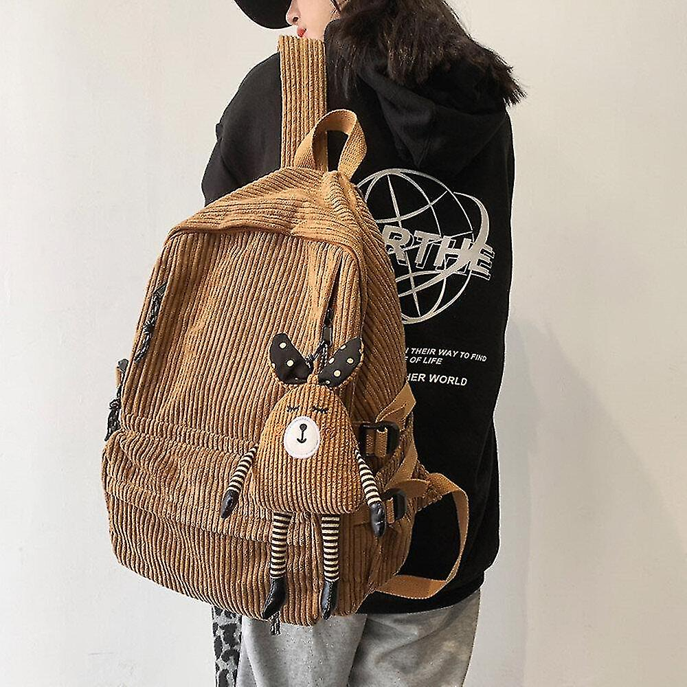 Foto 4 pulgar | Mochila Huoguo Harajuku School De Pana A Rayas Para Mujer, 0,48 Kg - Venta Internacional.
