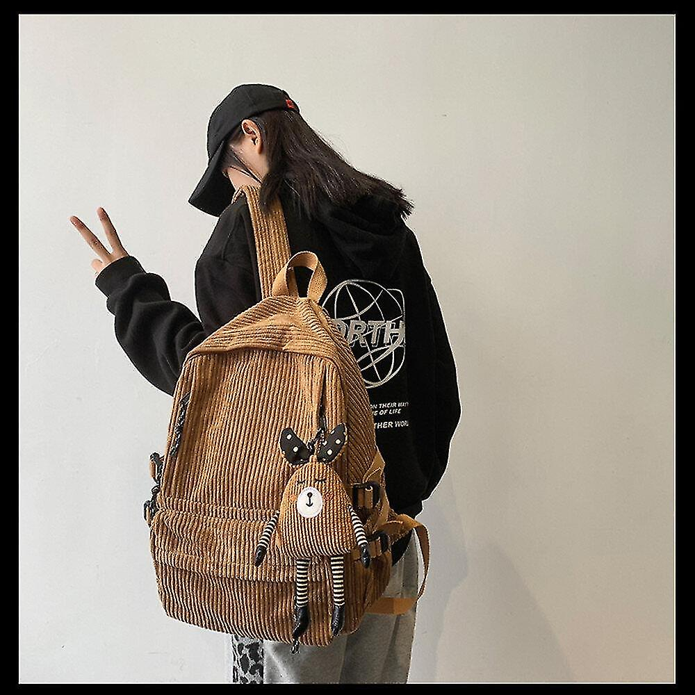 Foto 7 | Mochila Huoguo Harajuku School De Pana A Rayas Para Mujer, 0,48 Kg - Venta Internacional.