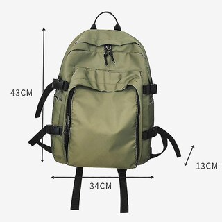 Foto 4 | Mochila Huoguo Bolsa De Nailon Para Viajes Al Aire Libre Para Mujer, Color Verde - Venta Internacional.