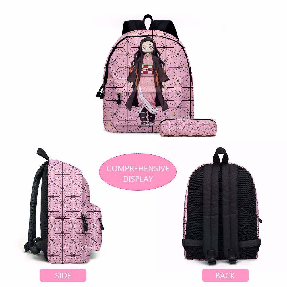 Foto 3 | Mochila Anime Kimetsu No Yaiba Kamado Nezuko Para Estudiantes - Venta Internacional.