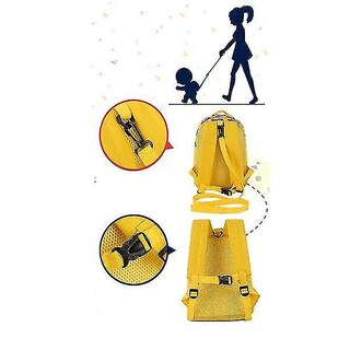 Foto 4 | Mochila Huoguo Con Dibujos Animados De Dinosaurios Para Niños, Antipérdida, Rosa - Venta Internacional.