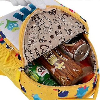 Foto 5 | Mochila Huoguo Con Dibujos Animados De Dinosaurios Para Niños, Antipérdida, Rosa - Venta Internacional.
