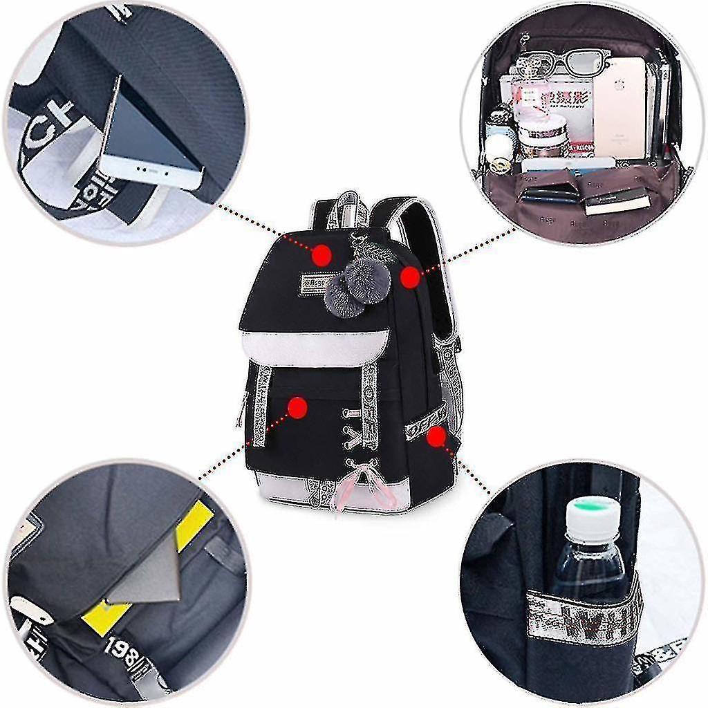Foto 5 pulgar | Mochila Huoguo, Ergonómica, Unisex, De Nailon, Impermeable, Mochila Escolar - Venta Internacional.