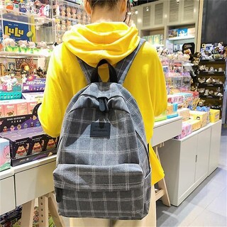 Foto 3 | Mochila Escolar Moderna Sanlin Beans, Casual Para Mujer, Gris - Venta Internacional.