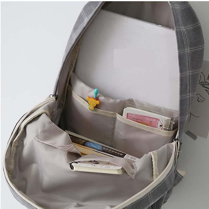 Foto 5 pulgar | Mochila Escolar Moderna Sanlin Beans, Casual Para Mujer, Gris - Venta Internacional.